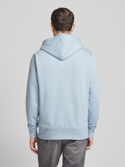 Gant Hoodie met labelprint Lichtblauw - 5