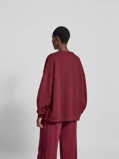 ROTATE Oversized Sweatshirt mit Logo-Stitching Bordeaux 5