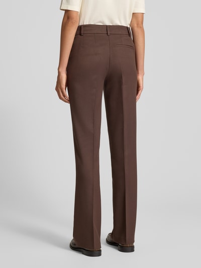 Jake*s Collection Regular Fit Anzughose mit Strukturmuster Dunkelbraun 5