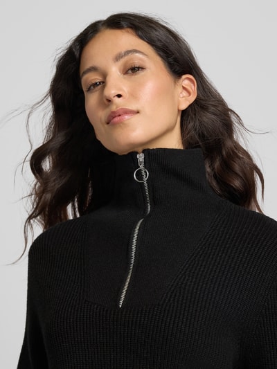 Christian Berg Woman Strickpullover mit Troyer-Kragen Black 3