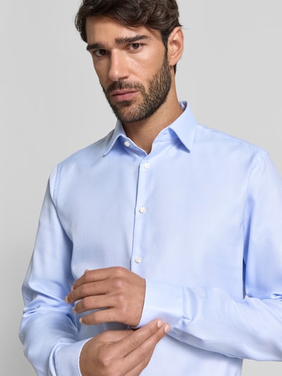 Jake*s Slim fit zakelijk overhemd met extra lange mouwen Bleu - 3