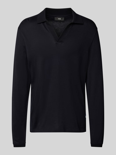 Cinque Regular fit poloshirt met V-hals, model 'BOLLO' Donkerblauw - 2