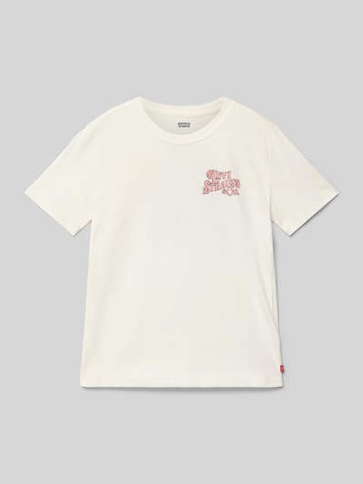 Levi’s® Kids T-shirt met ronde hals model 'GEDRAGEN DOOR COWBOYS' Offwhite - 1