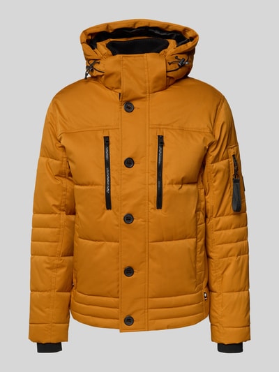 Tom Tailor Regular fit gewatteerd jack met ritszakken Mosterdgeel - 2