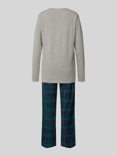 Happy Shorts Pyjama met ronde hals, model 'XMAS' Lichtgrijs - 3