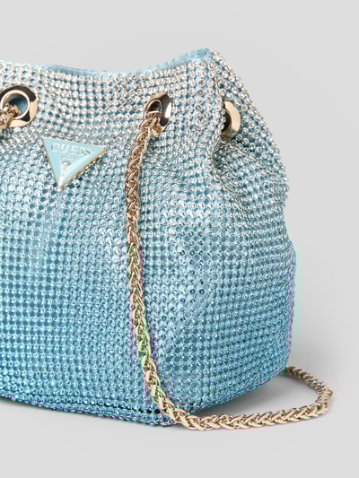 Guess Handtasche mit Strasssteinbesatz Modell 'ZALINA' Hellblau 3