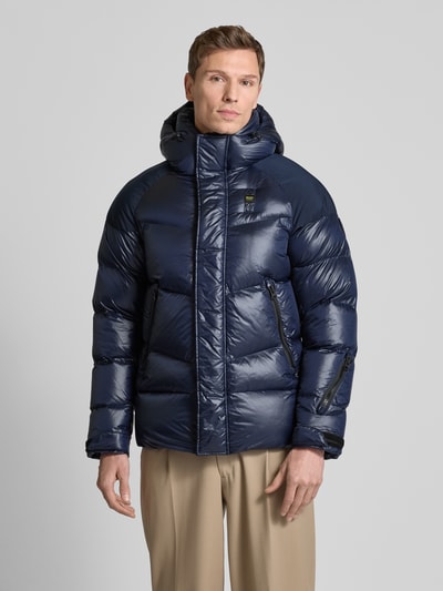 Blauer Usa Steppjacke mit Kapuze Modell 'CROWN' Marine 4