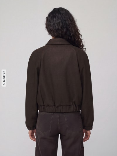 ONLY bluzon o kroju regular fit z raglanowymi rękawami model 'NANCY' Czekoladowy melanż 5
