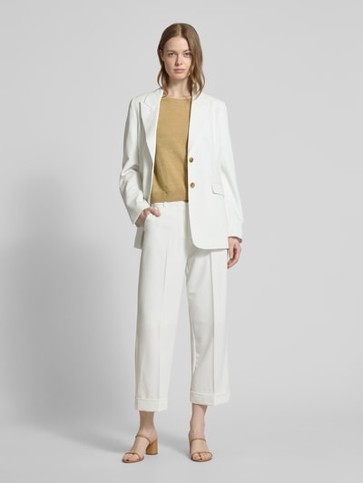 B.Young Tapered fit stoffen broek met verkort model, model 'DECERI' Offwhite - 1