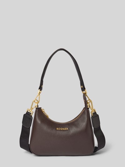 BOGNER Schoudertas met logodetail, model 'Odette' Donkerbruin - 2