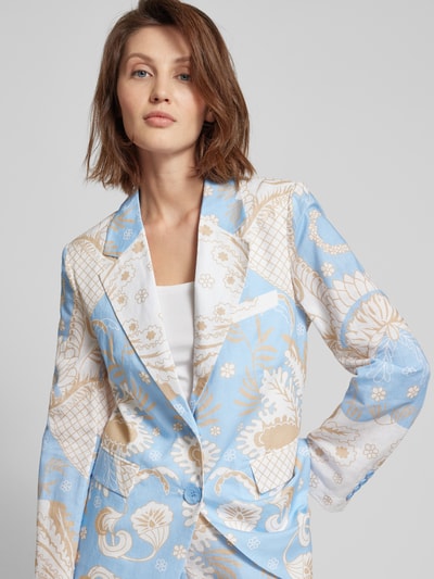 Herzensangelegenheit Blazer met all-over print Blauw - 3