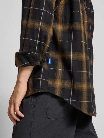 Hugo Blue Oversized Hemdjacke aus reiner Baumwolle Modell 'EBHOOD' Oliv 3