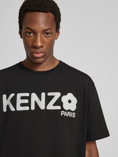 Kenzo T-Shirt mit Label-Print Black 3