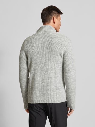 CK Calvin Klein Strickpullover mit Woll-Anteil und Troyer-Kragen Hellgrau 5