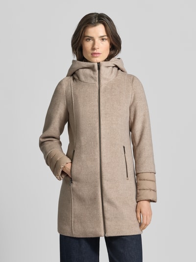 s.Oliver RED LABEL Regular Fit Wollmantel mit Stepp-Einsatz Beige Melange 4