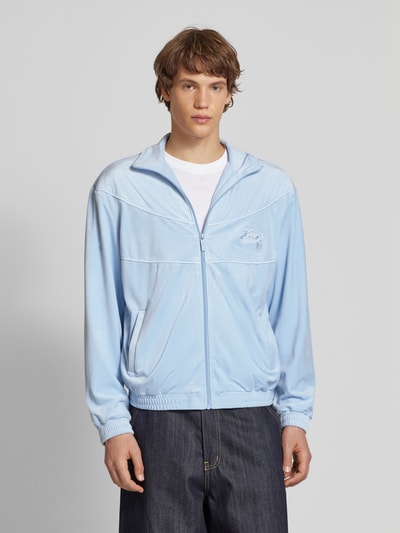 KARL KANI Sweatjacke mit Label-Stitching Modell 'Kani Varsity' Hellblau 4