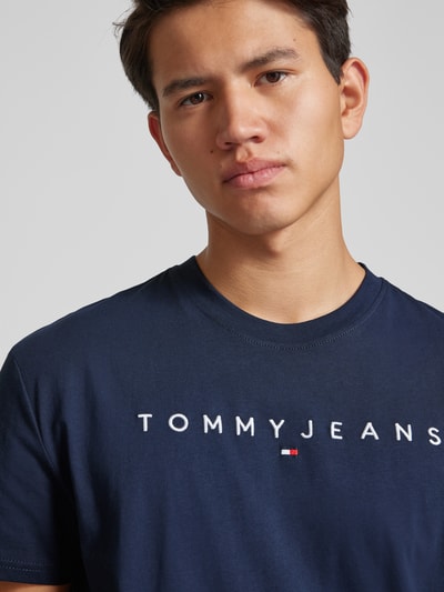 Tommy Jeans T-Shirt mit Label-Stitching Marine 3