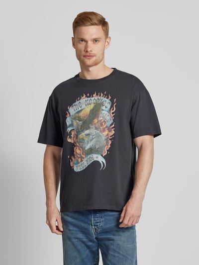 THE KOOPLES T-Shirt mit geripptem Rundhalsausschnitt Black 4