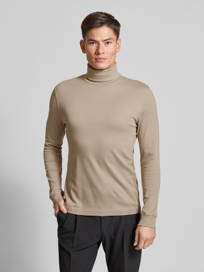 JAKE*S STUDIO MEN Longsleeve aus Viskose mit Rollkragen Khaki 4