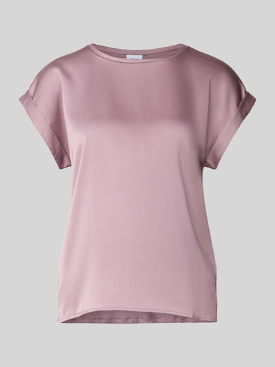Vila Blusenshirt aus Satin mit Rundhalsausschnitt Modell 'ELLETTE' Mauve 2