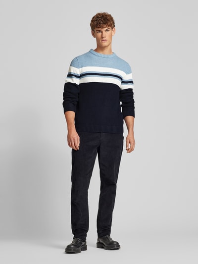 Jack & Jones Gebreide pullover met ronde hals, model 'SANDER' Lichtblauw - 1