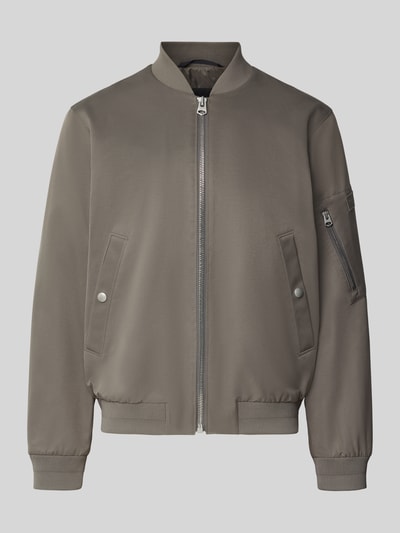 Marc O'Polo Regular Fit College-Jacke mit Baumwoll-Anteil Taupe 1