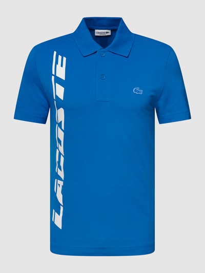 Lacoste Regular fit poloshirt met labelprint Koningsblauw - 2