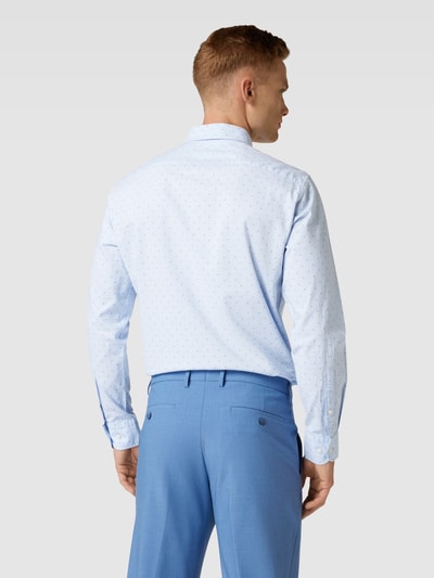 Tommy Hilfiger Business-Hemd mit feinem Allover-Muster Modell 'GEO' Hellblau Melange 5