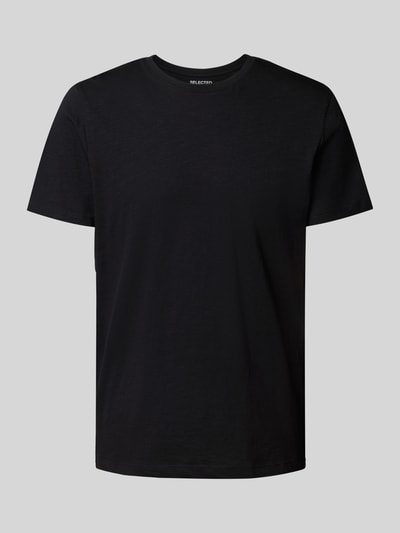 SELECTED HOMME Regular Fit T-Shirt aus reiner Baumwolle Modell 'ASPEN' Black 2