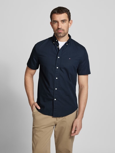 Tommy Hilfiger Regular fit vrijetijdsoverhemd met button-downkraag, model 'FLEX' Marineblauw - 4