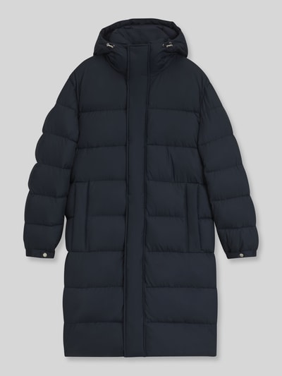 BOSS Regular fit gewatteerde mantel met capuchon Marineblauw - 2