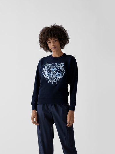 Kenzo Sweatshirt mit Label-Stitching Marine 4