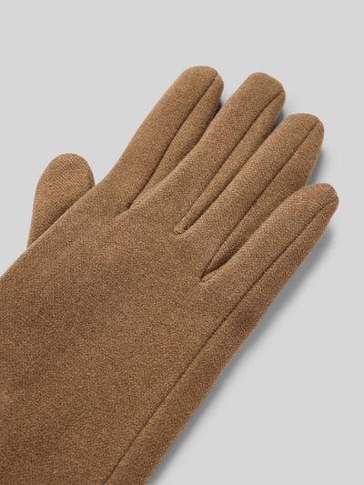 EEM Regular Fit Handschuhe mit Animal-Print Hellbraun 3