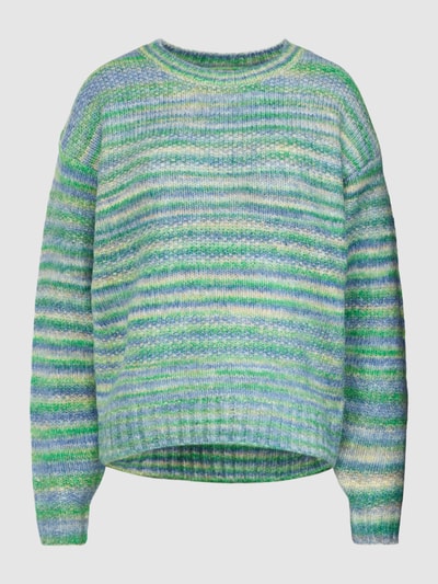 ICHI Gebreide pullover met streepmotief, model 'Delor' Groen - 2