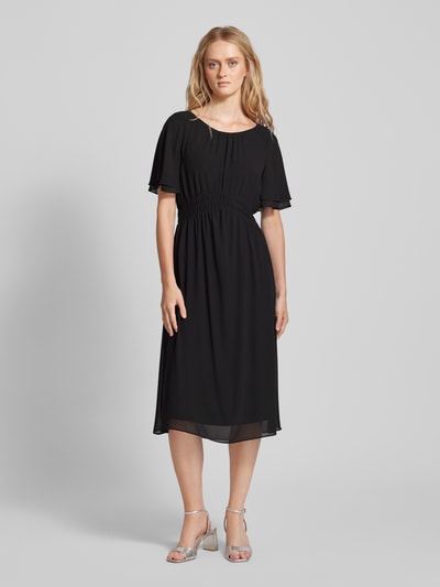 s.Oliver BLACK LABEL Midi-jurk met elastische tailleband Zwart - 4