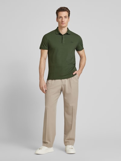 Lacoste Poloshirt aus Viskose mit Label-Patch Modell 'PIQUE' Khaki 1