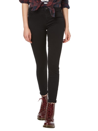 Review Coloured High Waist Skinny Fit Jeans Black 3
