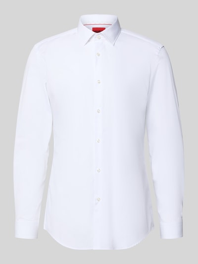 HUGO Slim Fit Businesshemd aus reiner Baumwolle Modell 'KOEY' Weiss 2
