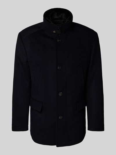 JOOP! Collection Wollen jack met opstaande kraag en klepzakken, model 'Gary' Marineblauw - 2