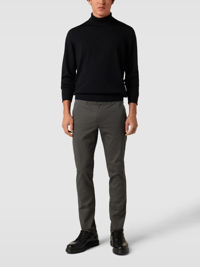 Tommy Hilfiger Chino met fijn motief, model 'BLEECKER' Antraciet - 1