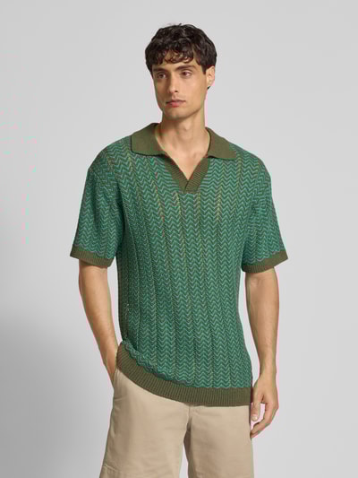 Scotch & Soda Poloshirt mit V-Ausschnitt Oliv 4