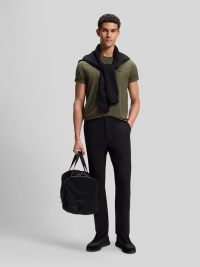 BOSS Green męski t-shirt o kroju regular fit z mieszanki bawełny Antracytowy 1