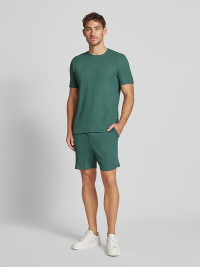 Christian Berg Men Regular fit sweatpants met structuurmotief Rietgroen - 1