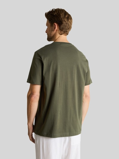 Tom Tailor Regular Fit T-Shirt aus reiner Baumwolle Oliv 5