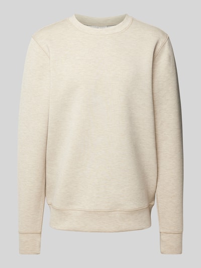 Casual Friday Sweatshirt mit gerippten Abschlüssen Modell 'Sebastian' Beige 1