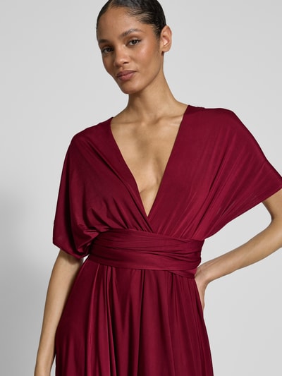 Rose Avenue Cocktailkleid mit V-Ausschnitt Bordeaux 3