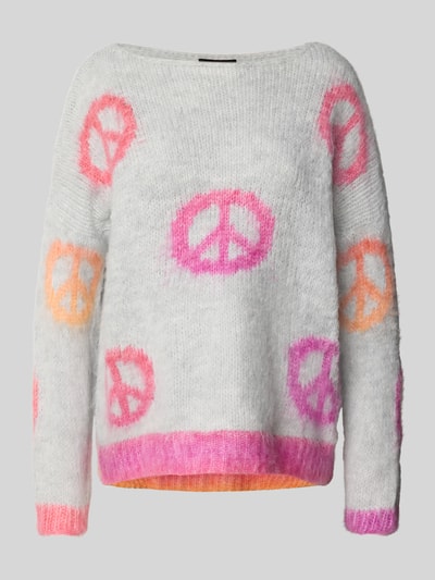 miss goodlife Strickpullover mit überschnittenen Schultern Hellgrau 2