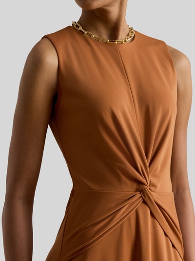 Lauren Ralph Lauren Jurk met knoopdetail in de taille Donkeroranje - 3
