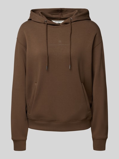 MSCH Copenhagen Hoodie aus Viskose-Mix mit Eingrifftaschen Modell 'IMA' Dunkelbraun 2