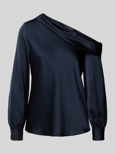 Lauren Ralph Lauren Regular fit blouse in one shoulder-look, model 'ZAMIEL' Marineblauw - 2